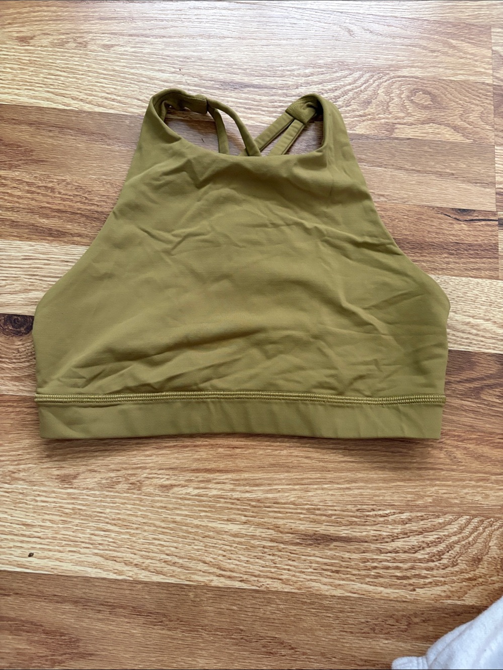 Lulu lemon Sz 6 High-Neck Olive Green Sports Bralette